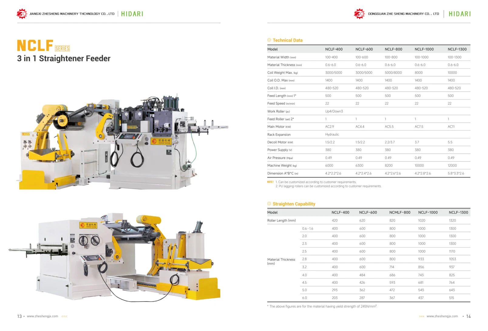 NCLF Series catalog specification sheet
