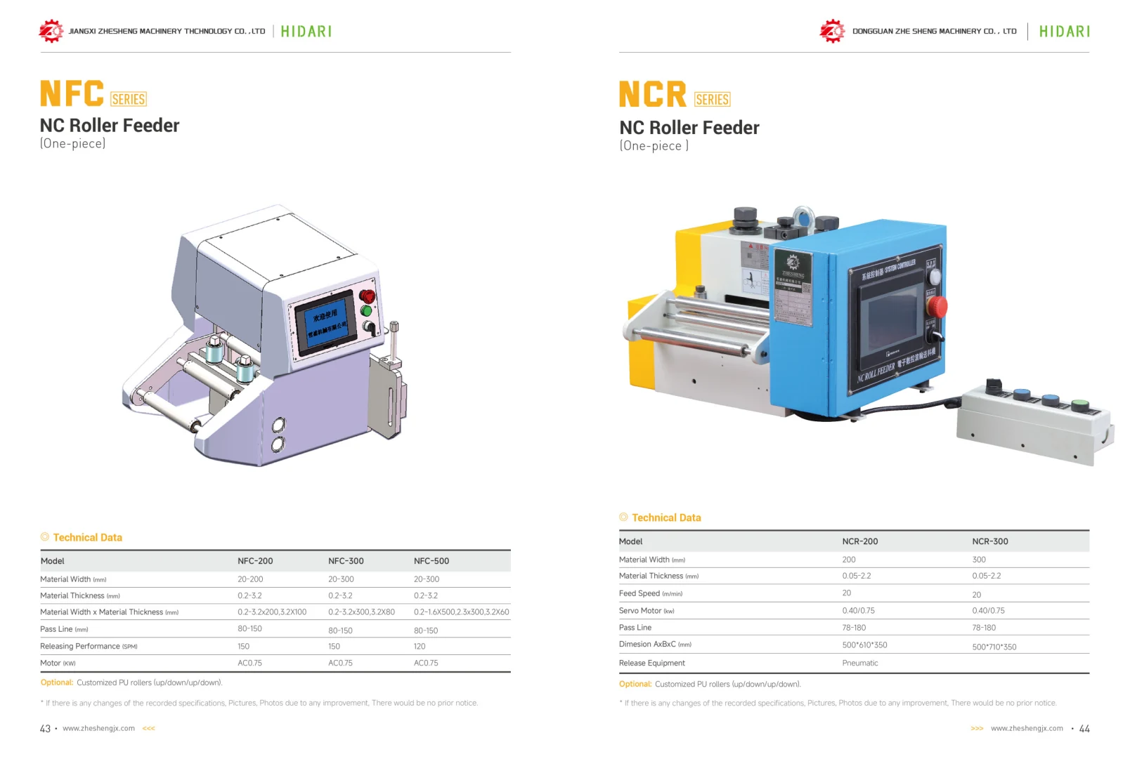 NFC Series catalog specification sheet